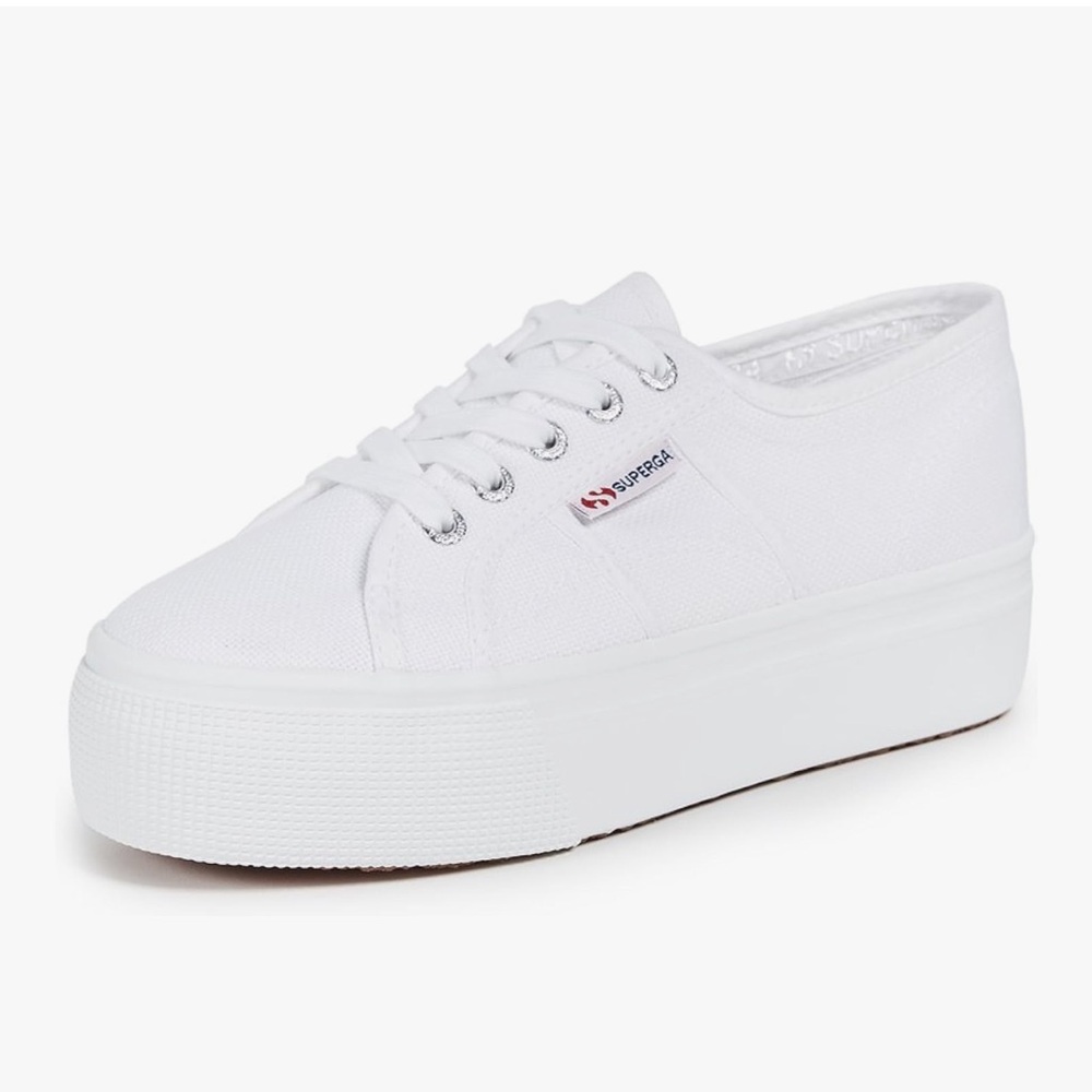 Superga Women's White Platform Sneakers - VERY CUTE!